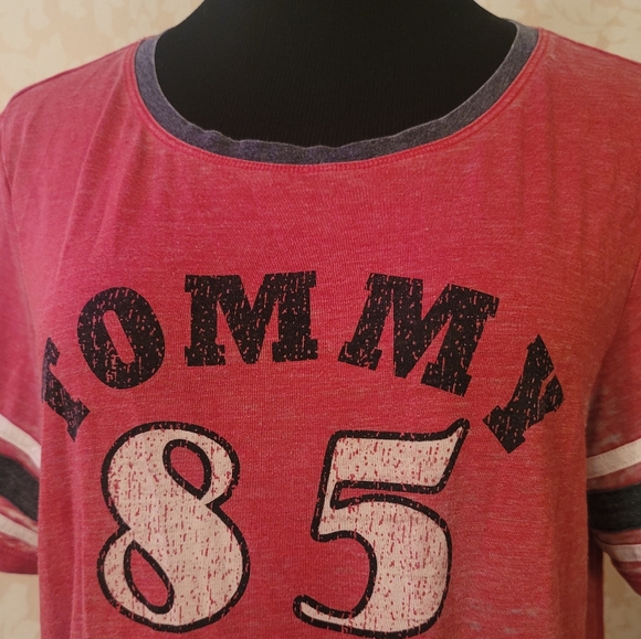 Tommy Hilfiger Varsity Style Top! Well Worn! - Picture 2 of 15